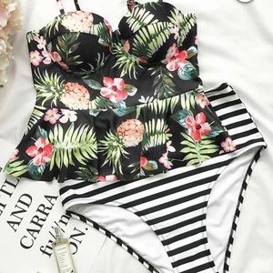 Cupshe - Floral Tankini Set